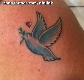 Foto de tatuaje Palomas, Aves, Animales