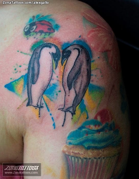 Tattoo photo Penguins, Animals, New School