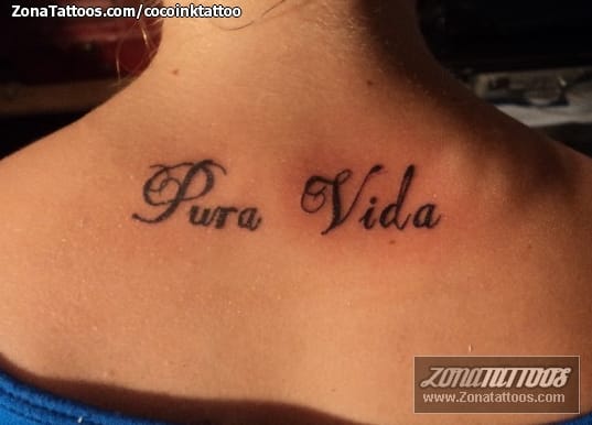 Foto de tatuaje Letras, Frases, Pura Vida