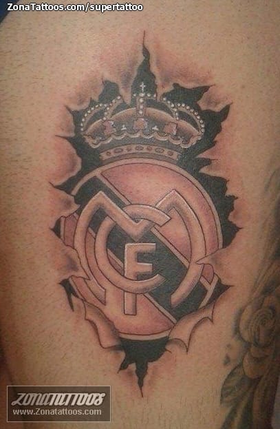 Foto de tatuaje Escudos, Real Madrid, Deportes