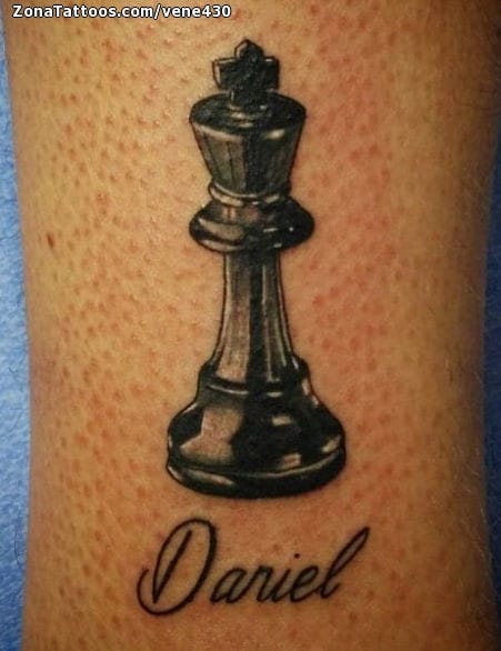 Tattoo photo Chess, Names, Daniel