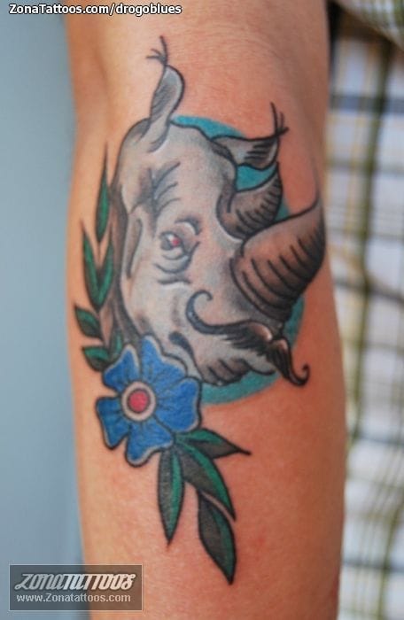 Tattoo photo Rhinoceros, Animals, Mustaches