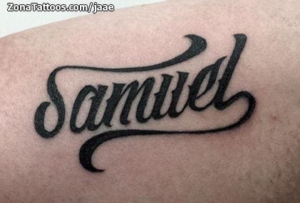 Foto de tatuaje Samuel, Nombres, Letras