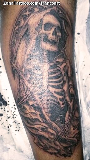 Foto de tatuaje Santa Muerte, Muertes, Esqueletos