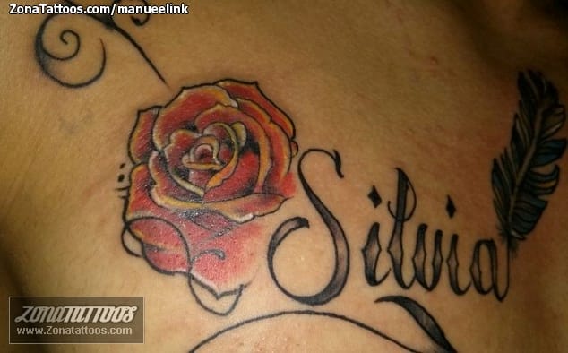 Foto de tatuaje Silvia, Nombres, Letras