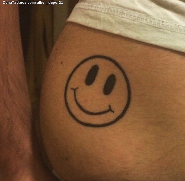 Foto de tatuaje Smileys, Trasero