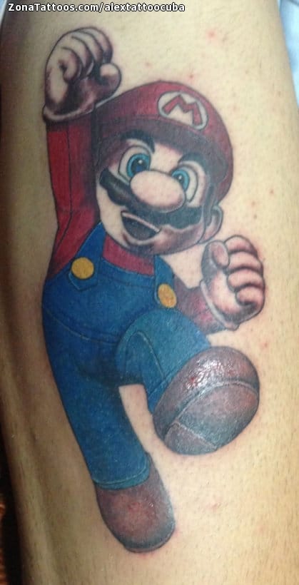 Tattoo photo Super Mario, Videogames