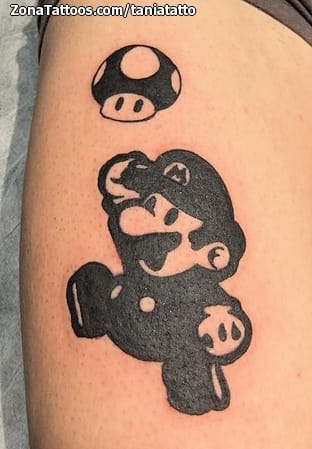 Foto de tatuaje Super Mario, Videojuegos