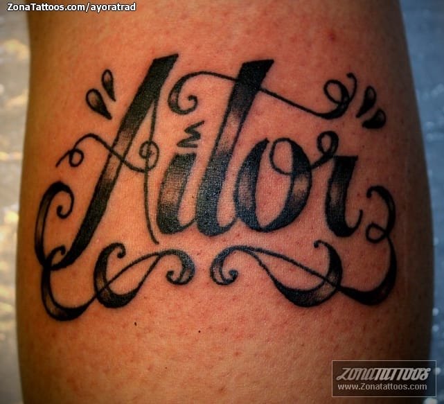 Tattoo photo Letters, Names, Aitor