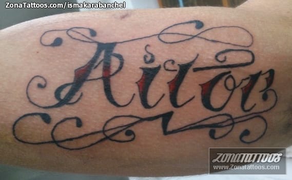 Tattoo photo Aitor, Names, Letters