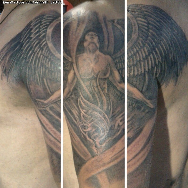 Tattoo photo Angels, Shoulder, Arm