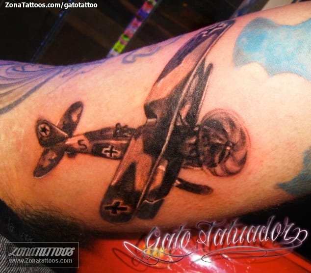 Foto de tatuaje Aviones, Vehículos