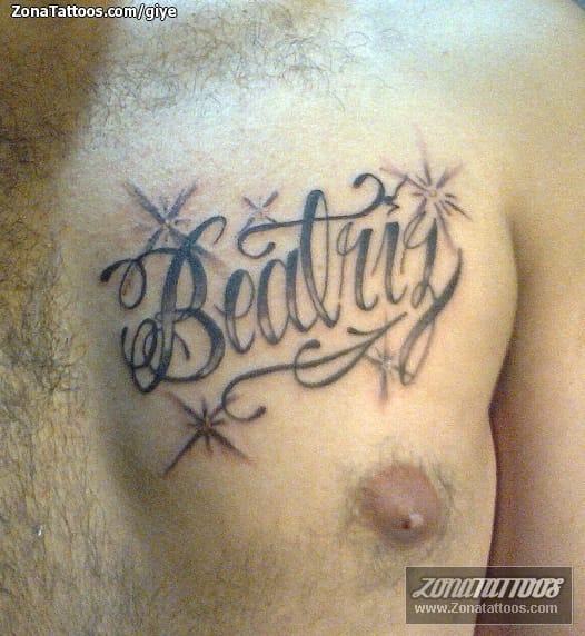 Tattoo photo Letters, Names, Beatriz