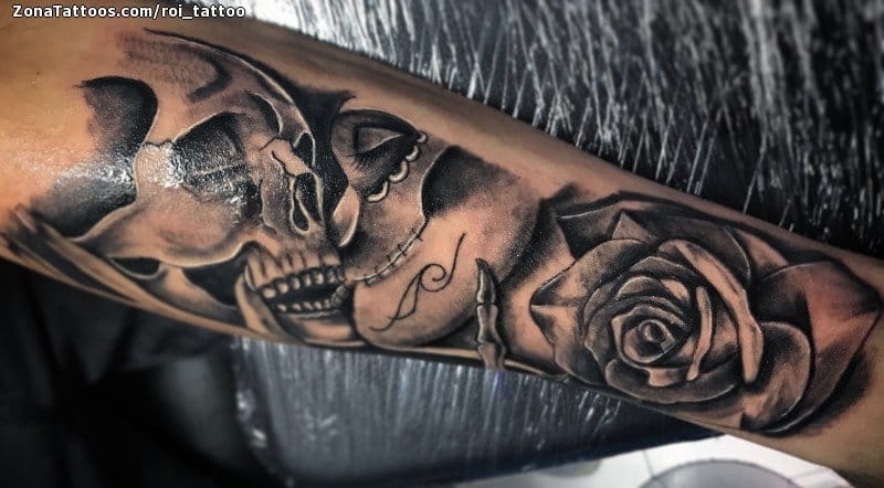 Tattoo photo Skulls, Catrina, Roses