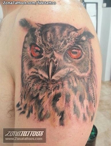 Foto de tatuaje Búhos, Aves, Animales