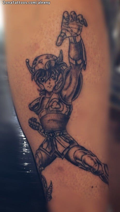 Foto de tatuaje Los Caballeros Del Zodiaco, Series de TV