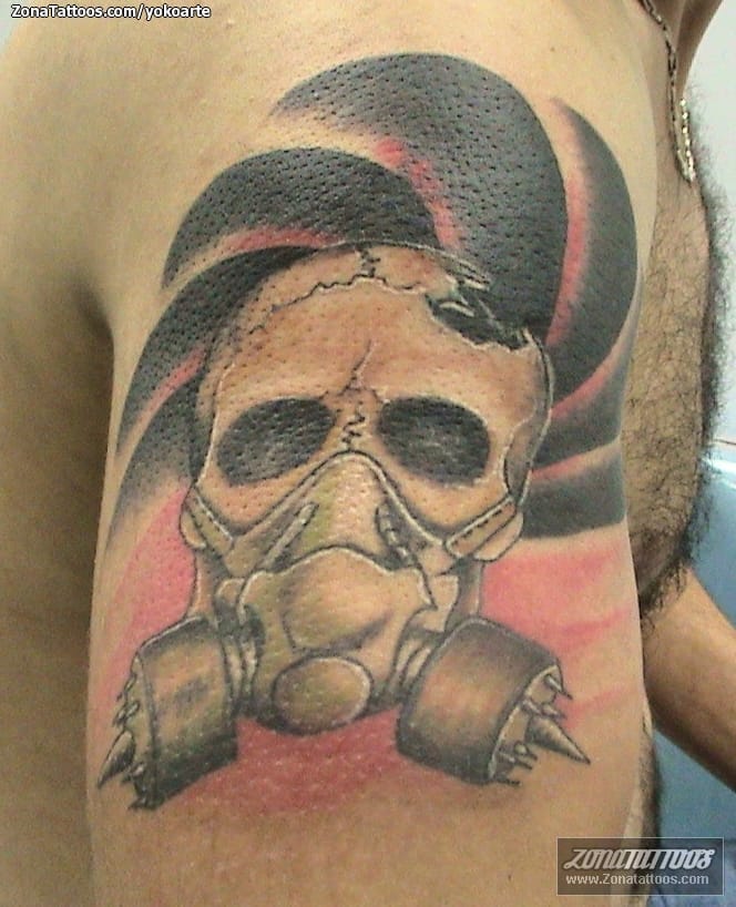 Foto de tatuaje Calaveras, Cover Up, Máscaras