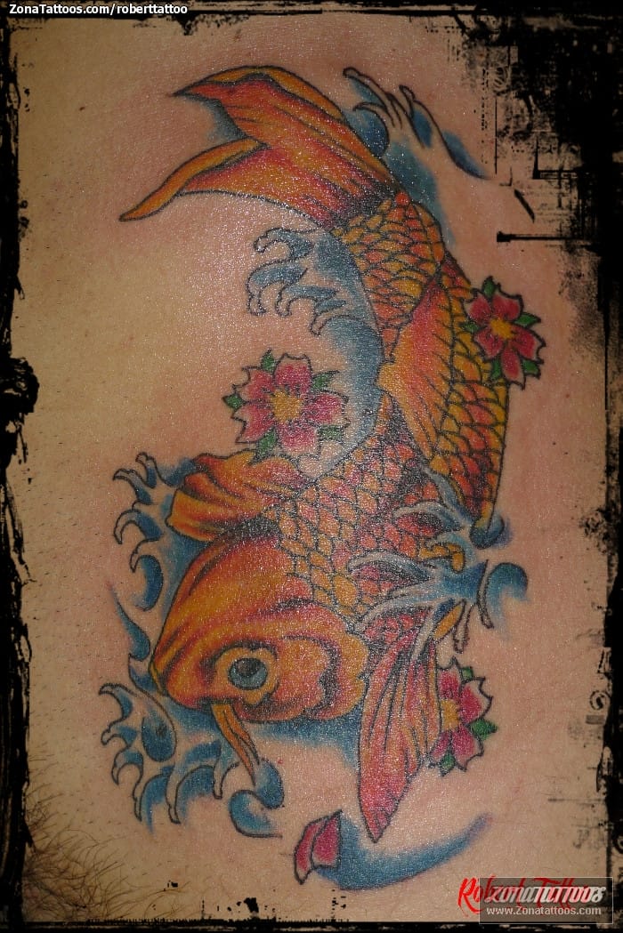 Tattoo photo Asian, Animals, Fish