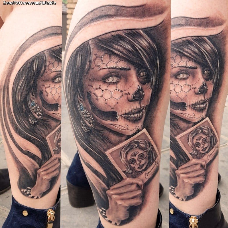 Tattoo photo Catrina, Leg