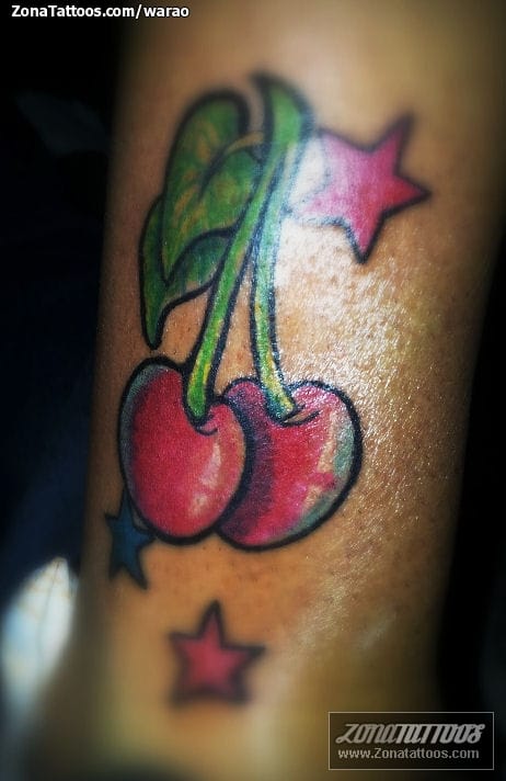 Foto de tatuaje Cerezas, Frutas