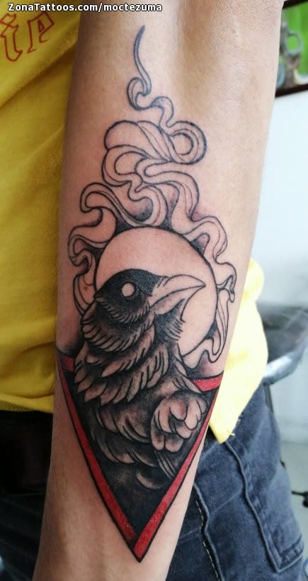 Foto de tatuaje Cuervos, Aves, Animales