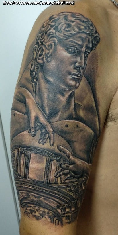 Foto de tatuaje Esculturas, Hombro, Manos