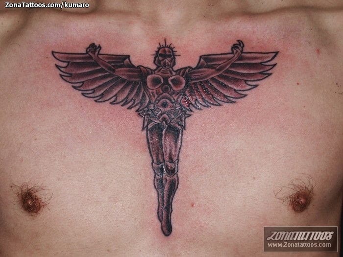 Tattoo Of Angels Chest