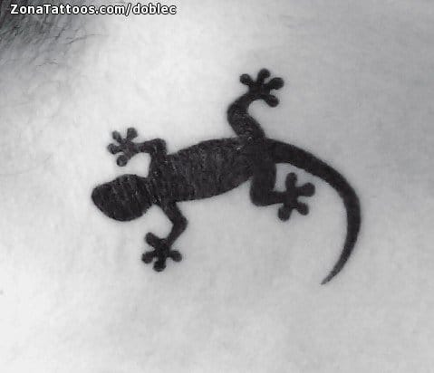 Foto de tatuaje Animales, Cuello, Lagartos