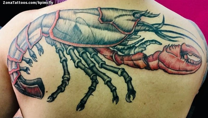 Foto de tatuaje Langostas, Animales, Espalda