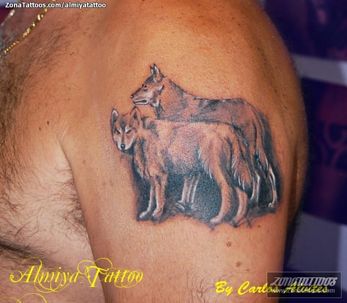 Foto de tatuaje Lobos, Animales