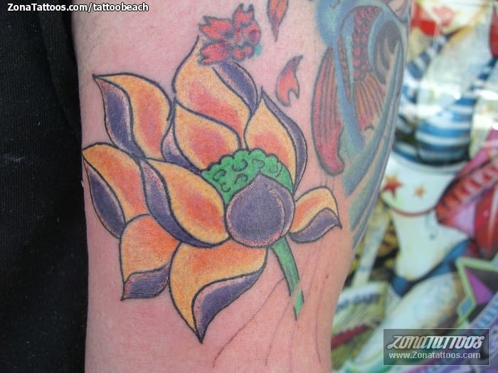 Foto de tatuaje Lotos, Flores