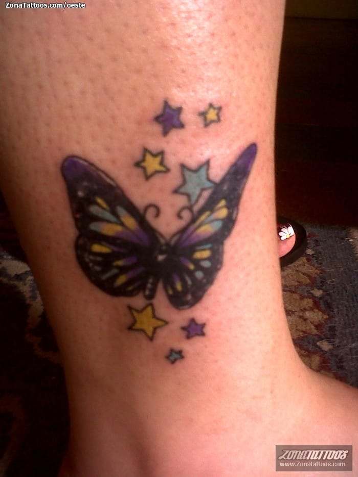 Foto de tatuaje Mariposas, Estrellas, Insectos