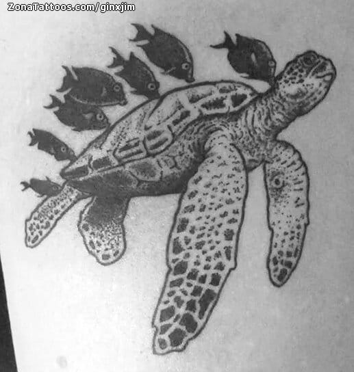 Foto de tatuaje Tortugas, Peces, Animales