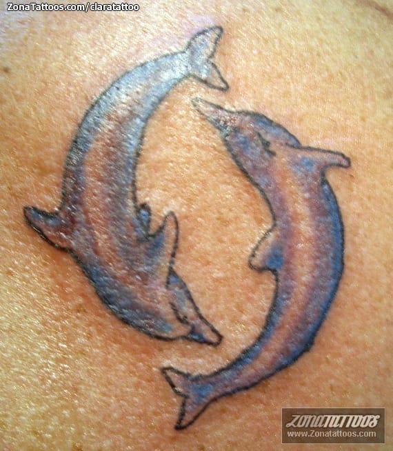 Foto de tatuaje Delfines, Animales