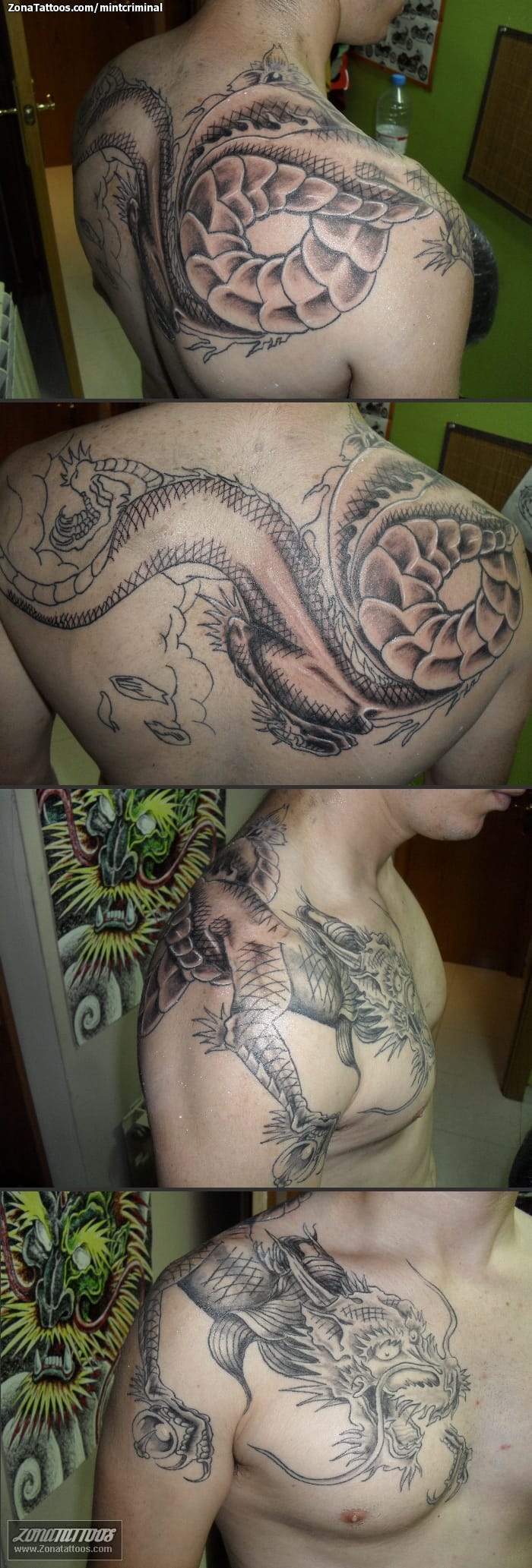 Foto de tatuaje Dragones, Orientales