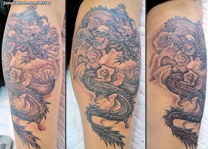 Foto de tatuaje Dragones, Orientales