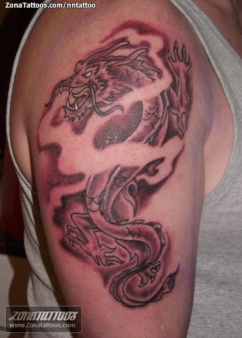 Foto de tatuaje Dragones, Orientales