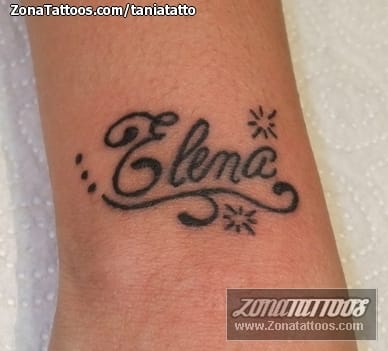 Foto de tatuaje Nombres, Elena, Letras