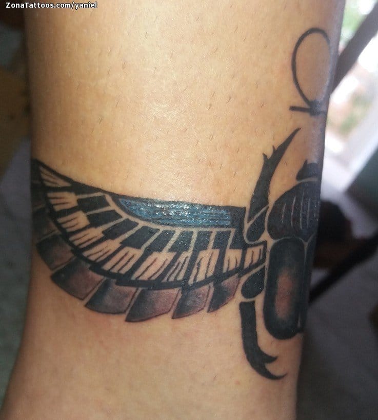 Tattoo photo Beetles, Egyptian, Insects