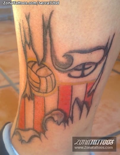 Foto de tatuaje Escudos, Tobillo, Deportes