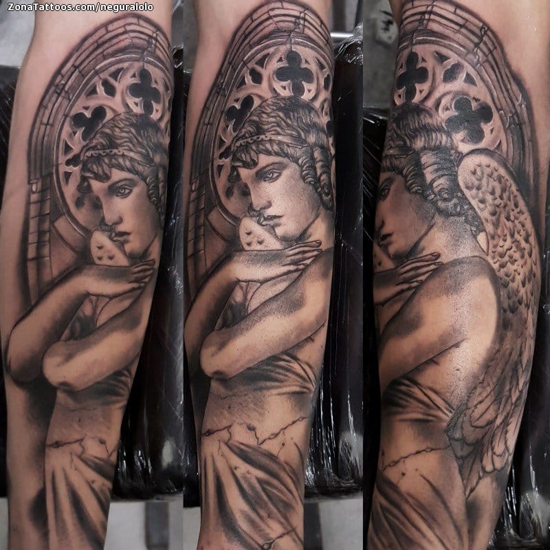 Tattoo photo Angels, Sculptures