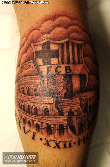 Tattoo of Badges, FCB, Soccer-Football