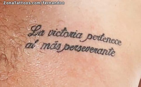 Foto de tatuaje Frases, Letras, Pecho