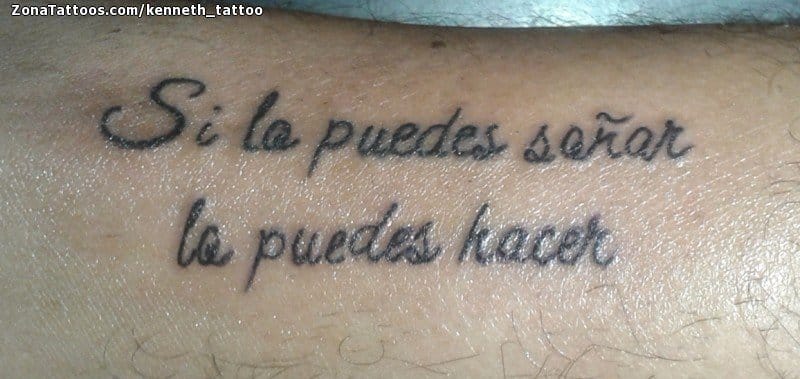 Foto de tatuaje Frases, Letras