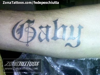 Foto de tatuaje Letras, Nombres