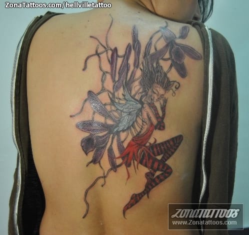 Foto de tatuaje Hadas, Fantasía, Espalda