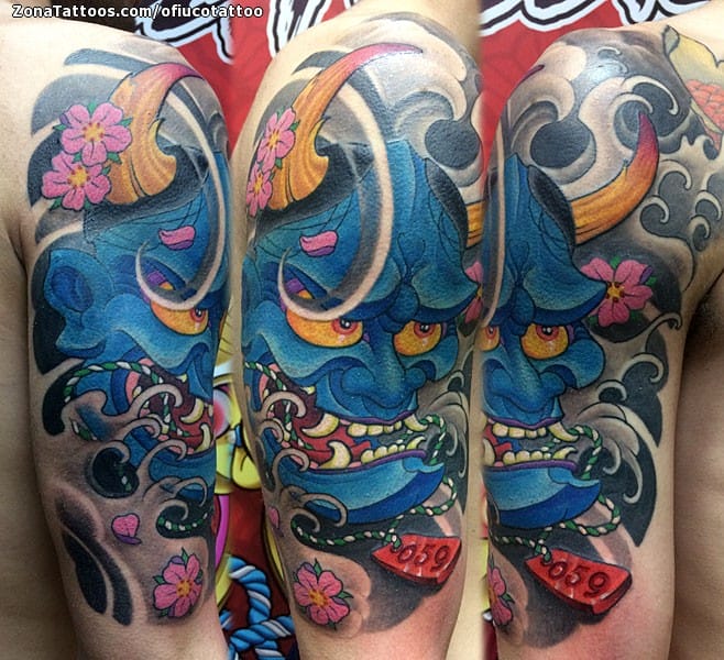 Tattoo photo Hannya, Asian, Shoulder