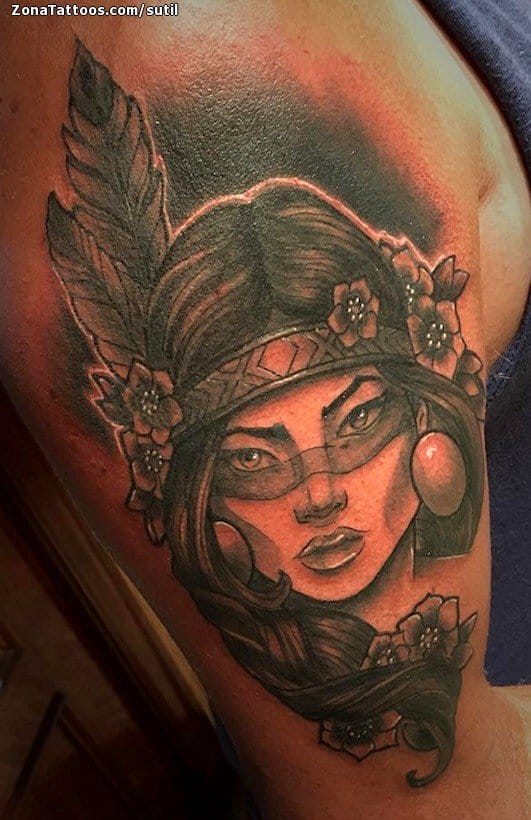 Foto de tatuaje Indios, Hombro, Brazo