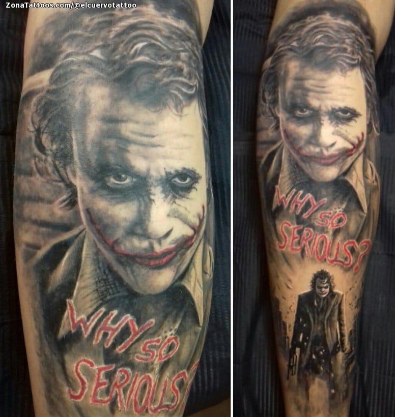 Tattoo photo Joker, Movies, Comics