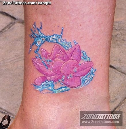 Foto de tatuaje Lotos, Flores, Agua